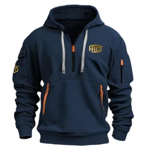 Special Release Felco Gardening Hoodie Half Zipper QTGR101124A05FL - Navy