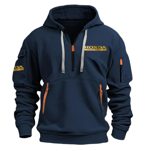 Special Release Honda Power Equipment Gardening Hoodie Half Zipper QTGR101124A05HPE - Navy