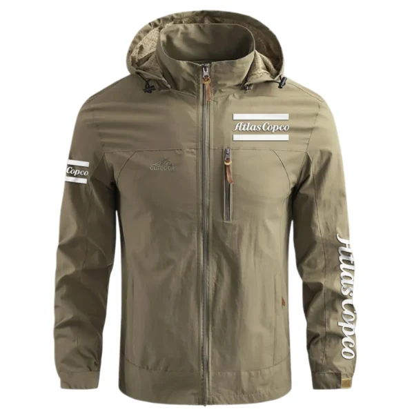 Special Release Atlas Copco Construction  Waterproof Outdoor Jacket QTCO191124A1AC - Khaki