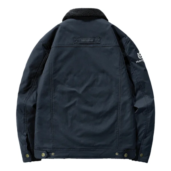 Husqvarna Motorcycles Exclusive Logo Velvet Coat Motorcycles QTMT191224A4HUS - Dark Blue