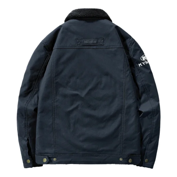 Kymco Motorcycles Exclusive Logo Velvet Coat Motorcycles QTMT191224A4KYM - Dark Blue