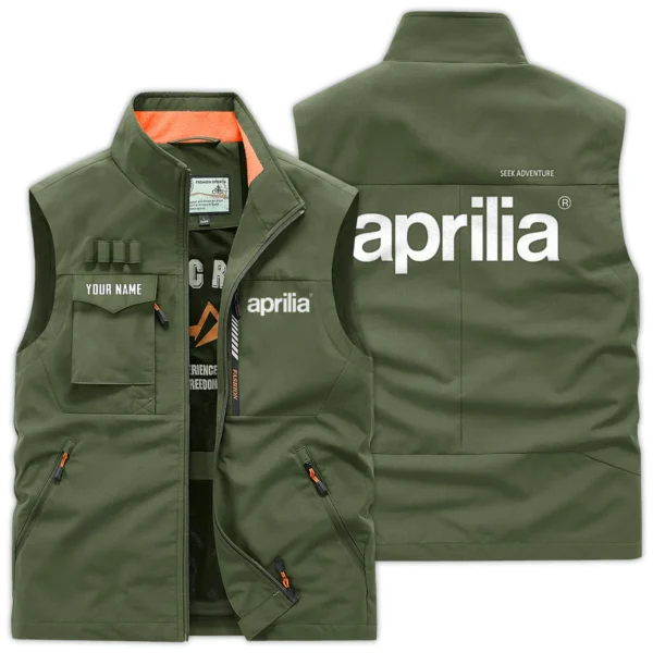 Aprilia Exclusive Logo Outdoor Vest Motorcycles QTMTS261224A01AM - Army Green