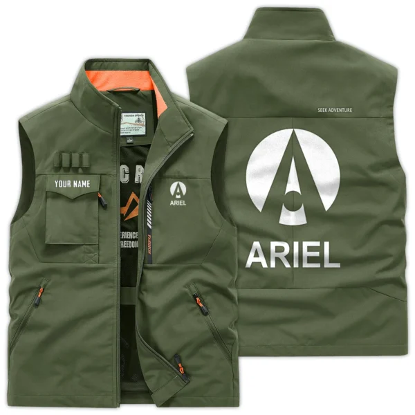 Ariel Motorcycles Exclusive Logo Outdoor Vest Motorcycles QTMTS261224A01ARI - Army Green