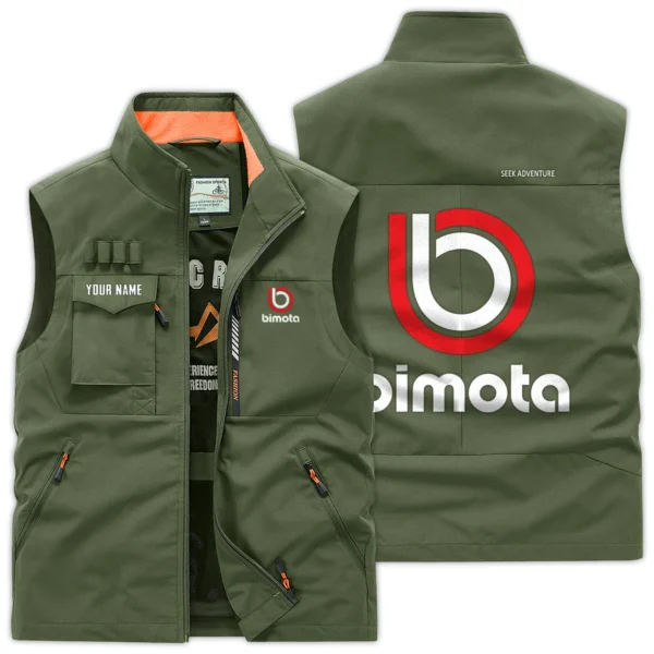 Bimota Motorcycles Exclusive Logo Outdoor Vest Motorcycles QTMTS261224A01BIM - Army Green