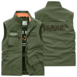 Brough Superior Exclusive Logo Outdoor Vest Motorcycles QTMTS261224A01BRO - Army Green