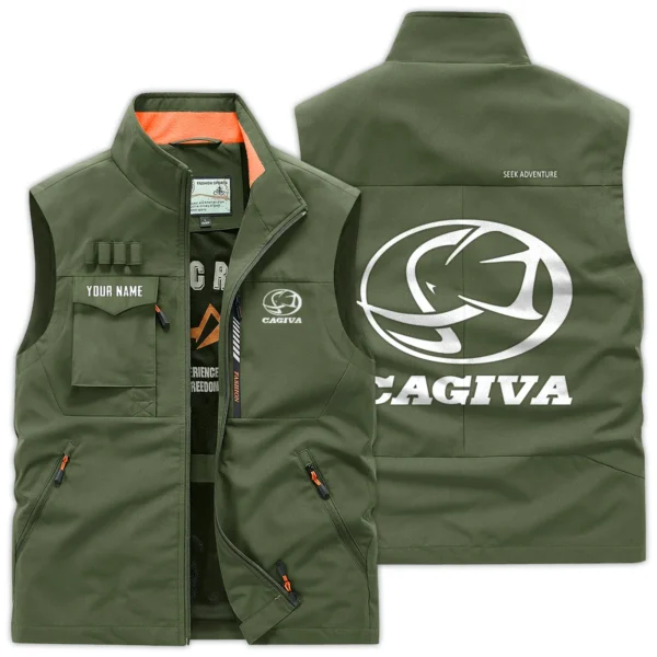 Cagiva Exclusive Logo Outdoor Vest Motorcycles QTMTS261224A01CAG - Army Green