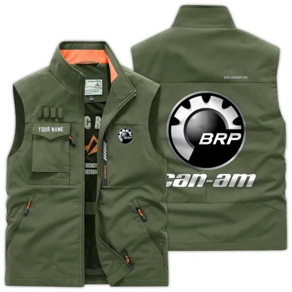 BRP Can-am Exclusive Logo Outdoor Vest Motorcycles QTMTS261224A01CAN - Army Green