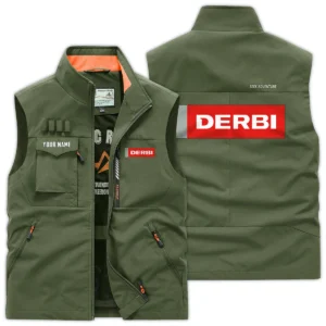 Derbi Motorcycles Exclusive Logo Outdoor Vest Motorcycles QTMTS261224A01DER - Army Green