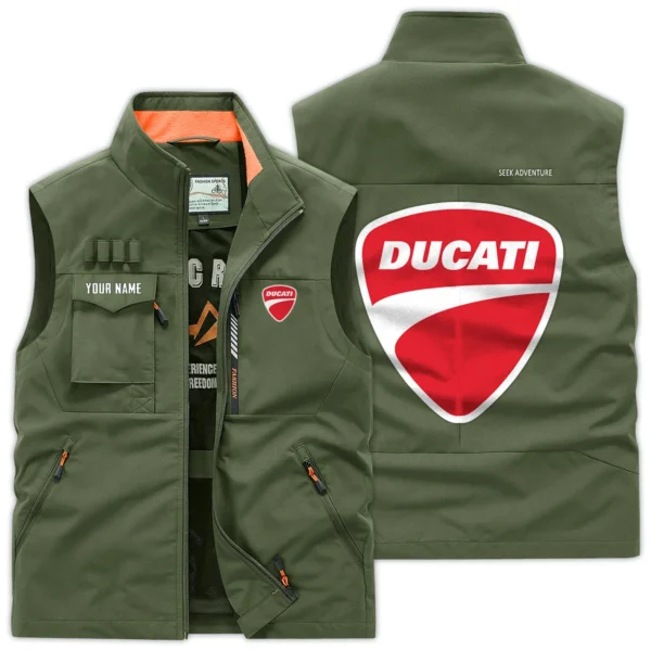 Ducati Exclusive Logo Outdoor Vest Motorcycles QTMTS261224A01DUC - Army Green