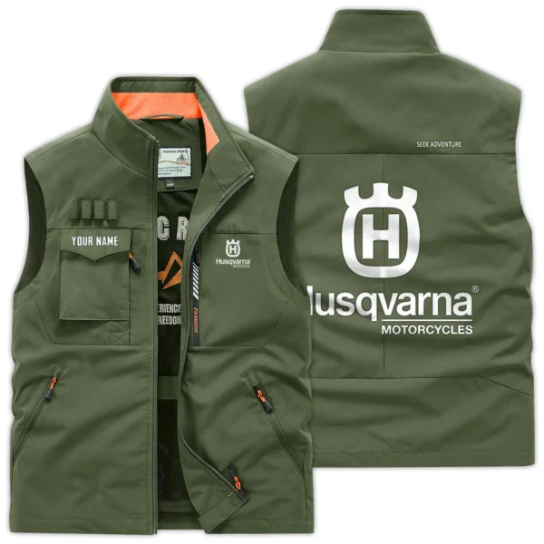 Husqvarna Motorcycles Exclusive Logo Outdoor Vest Motorcycles QTMTS261224A01HUS - Army Green