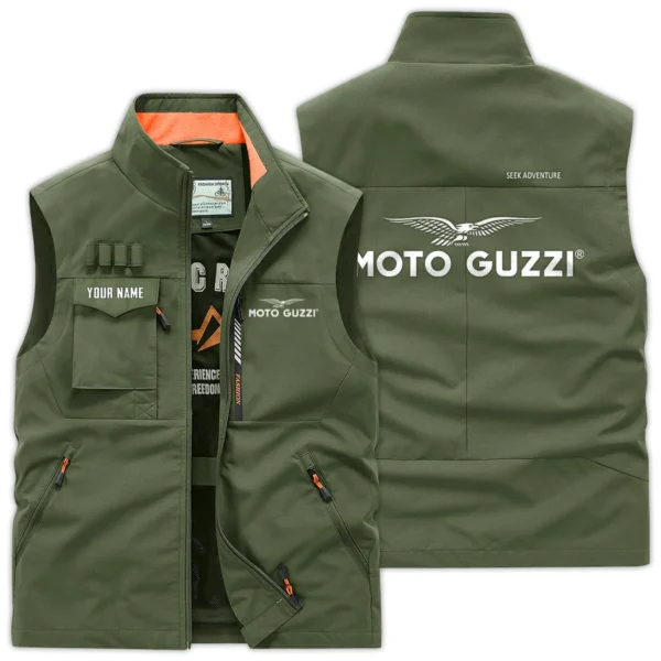 Moto Guzzi Exclusive Logo Outdoor Vest Motorcycles QTMTS261224A01MGU - Army Green