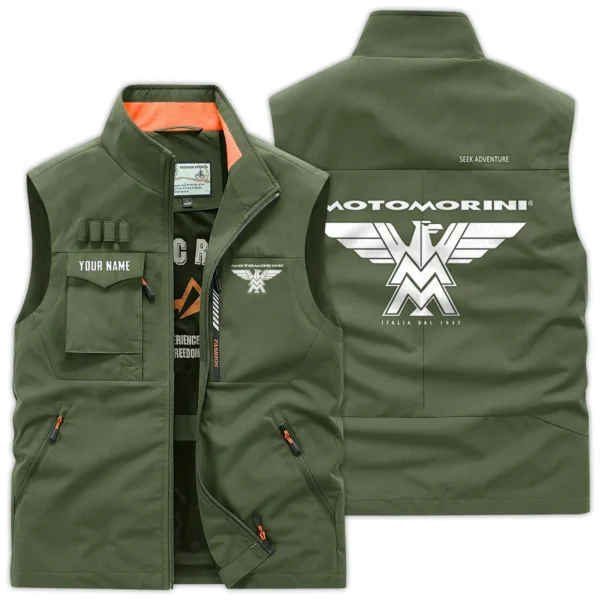 Moto Morini Exclusive Logo Outdoor Vest Motorcycles QTMTS261224A01MMO - Army Green