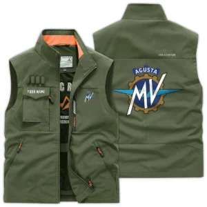 MV Agusta Exclusive Logo Outdoor Vest Motorcycles QTMTS261224A01MVA - Army Green