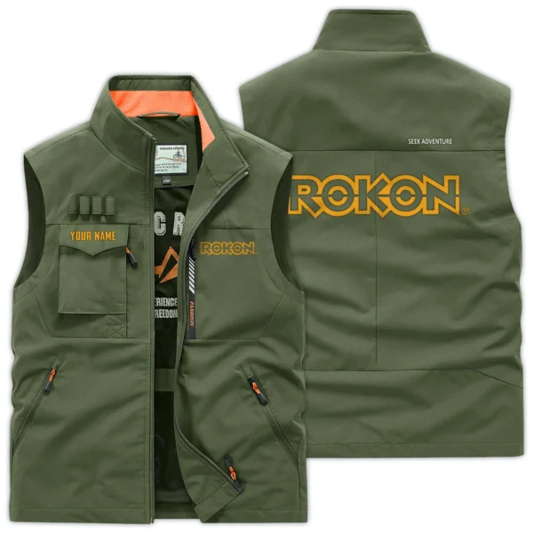 Rokon Exclusive Logo Outdoor Vest Motorcycles QTMTS261224A01ROK - Army Green