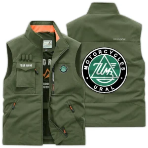 Ural Motorcycles Exclusive Logo Outdoor Vest Motorcycles QTMTS261224A01URA - Army Green