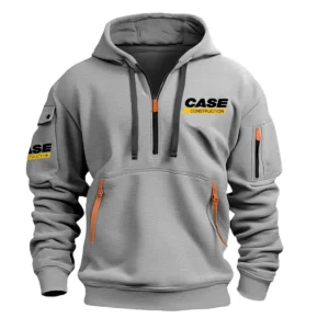 Special Release Case Construction Construction  Hoodie Half Zipper QTCO191124A2CC - Gray