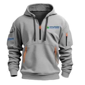 Special Release Hyundai Construction  Hoodie Half Zipper QTCO191124A2HYN - Gray