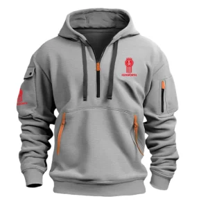 Special Release Kenworth Construction  Hoodie Half Zipper QTCO191124A2KEN - Gray