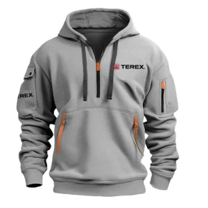 Special Release Terex Construction  Hoodie Half Zipper QTCO191124A2TE - Gray