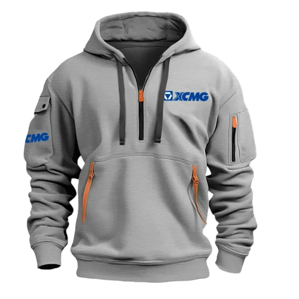 Special Release XCMG Construction  Hoodie Half Zipper QTCO191124A2XC - Gray