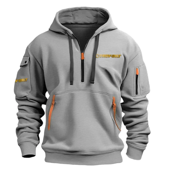 Special Release Troy-Bilt Gardening Hoodie Half Zipper QTGR101124A05TB - Gray