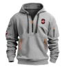 Gilera Motorcycles Exclusive Logo Hoodie Half Zipper Motorcycles Fans Loves QTMT191224A1GIL - Khaki