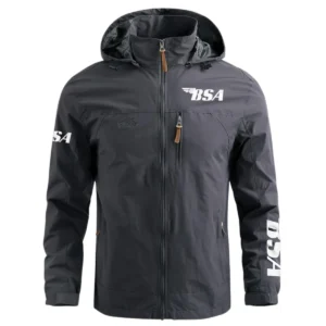 BSA Motorcycles Exclusive Logo Waterproof Outdoor Jacket Motorcycles QTMT191224A2BSA - Gray