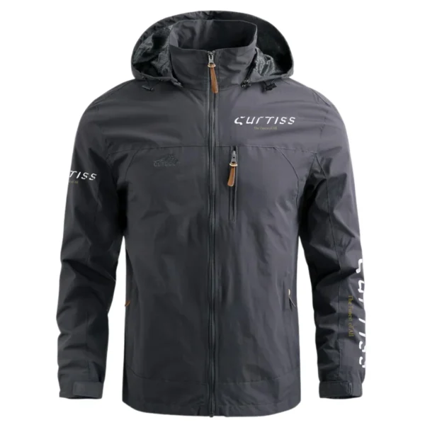 Curtiss Motorcycles Exclusive Logo Waterproof Outdoor Jacket Motorcycles QTMT191224A2CUR - Gray