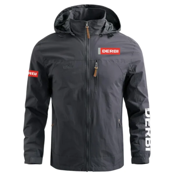 Derbi Motorcycles Exclusive Logo Waterproof Outdoor Jacket Motorcycles QTMT191224A2DER - Gray