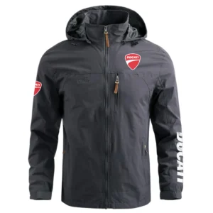 Ducati Exclusive Logo Waterproof Outdoor Jacket Motorcycles QTMT191224A2DUC - Gray