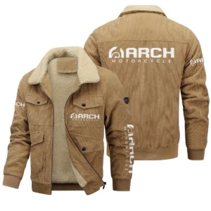 Arch Motorcycles Exclusive LogoThickened Corduroy Jacket Motorcycles QTMT191224A5ARC - Khaki