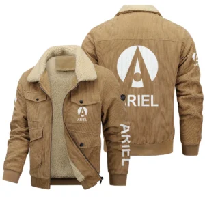 Ariel Motorcycles Exclusive LogoThickened Corduroy Jacket Motorcycles QTMT191224A5ARI - Khaki