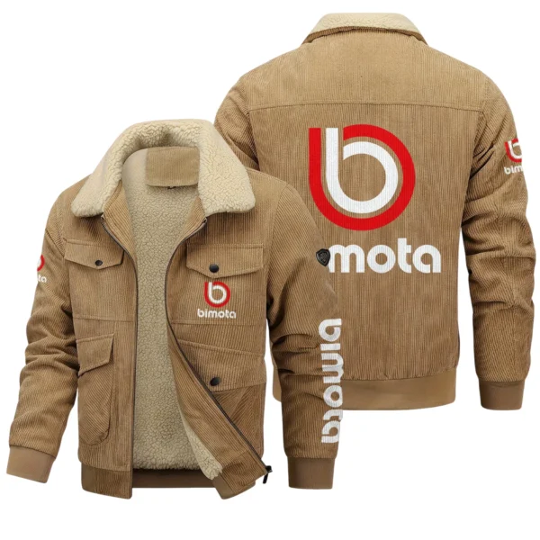 Bimota Motorcycles Exclusive LogoThickened Corduroy Jacket Motorcycles QTMT191224A5BIM - Khaki