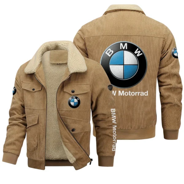 BMW Motorrad Exclusive LogoThickened Corduroy Jacket Motorcycles QTMT191224A5BMW - Khaki