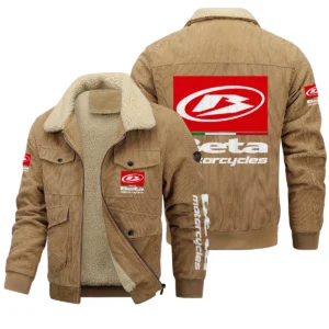 Beta Motorcycles Exclusive LogoThickened Corduroy Jacket Motorcycles QTMT191224A5BTA - Khaki