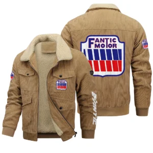 Fantic Motorcycles Exclusive LogoThickened Corduroy Jacket Motorcycles QTMT191224A5FAN - Khaki