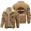 Harley-Davidson Exclusive LogoThickened Corduroy Jacket Motorcycles QTMT191224A5HD - Black