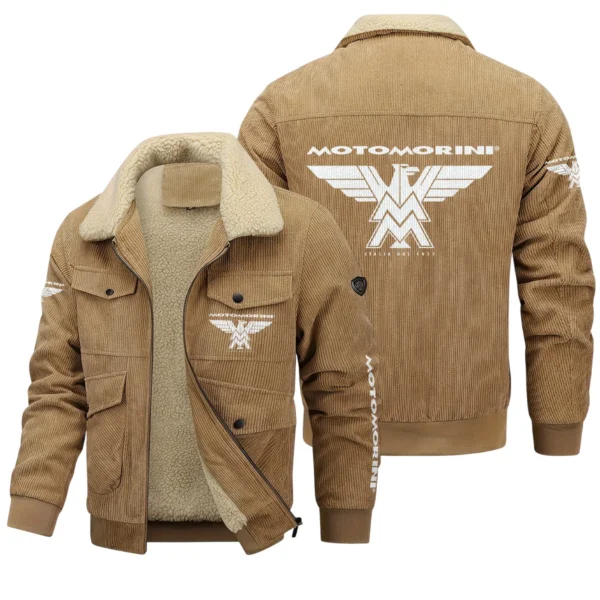 Moto Morini Exclusive LogoThickened Corduroy Jacket Motorcycles QTMT191224A5MMO - Khaki