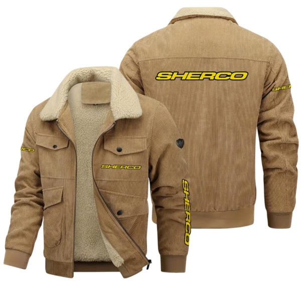 Sherco Exclusive LogoThickened Corduroy Jacket Motorcycles QTMT191224A5SHE - Khaki