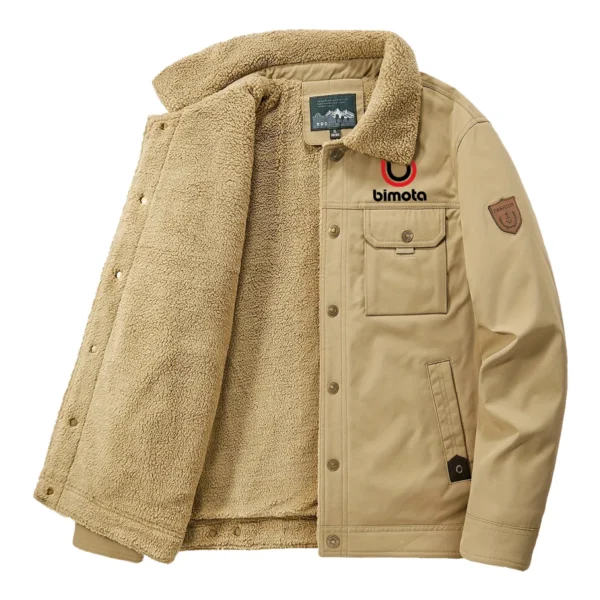 Bimota Motorcycles Exclusive Logo Velvet Coat Motorcycles QTMT191224A4BIM - Khaki