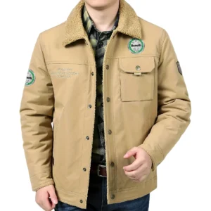 Benelli Motorcycles Exclusive Logo Velvet Coat Motorcycles QTMT191224A4BEN - Khaki