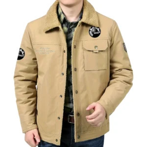 BRP Can-am Exclusive Logo Velvet Coat Motorcycles QTMT191224A4CAN - Khaki