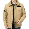 KTM Exclusive Logo Velvet Coat Motorcycles QTMT191224A4KTM - Army Green