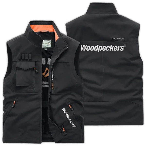 Woodpeckers Carpenter Exclusive Logo Outdoor Vest BLC110A2OSV - Black