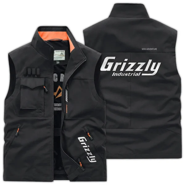 Grizzly Industrial Carpenter Exclusive Logo Outdoor Vest BLC110A3OSV - Black