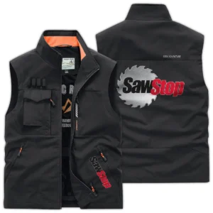 SawStop Carpenter Exclusive Logo Outdoor Vest BLC110A5OSV - Black