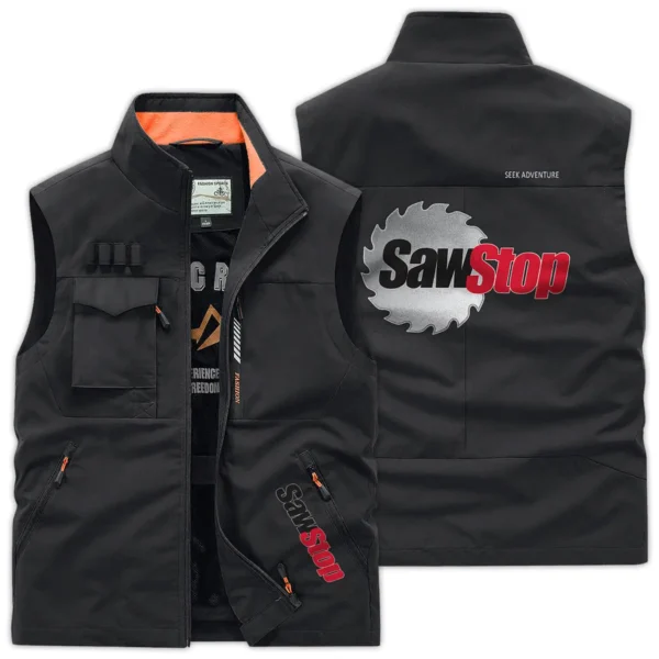 SawStop Carpenter Exclusive Logo Outdoor Vest BLC110A5OSV - Black