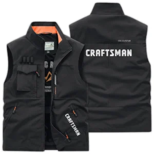 Craftsman Carpenter Exclusive Logo Outdoor Vest BLC110A35OSV - Black