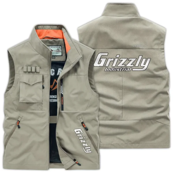 Grizzly Industrial Carpenter Exclusive Logo Outdoor Vest BLC110A3OSV - Khaki