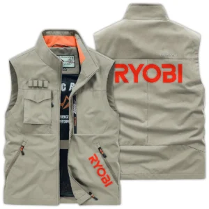 Ryobi Carpenter Exclusive Logo Outdoor Vest BLC110A10OSV - Khaki